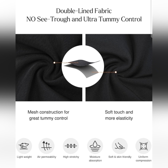 Popilush Women's Black Deep V Shapewear Tummy Control Corset Bodysuit Size S - Picture 4 of 12